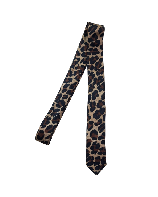 Dsquared² Leopard Skinny Necktie