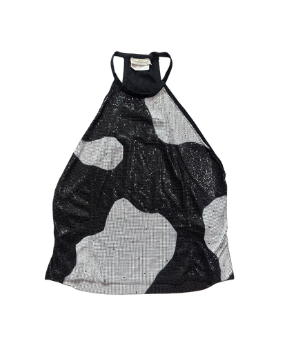 Gianni Versace Metal Mesh Halter Top