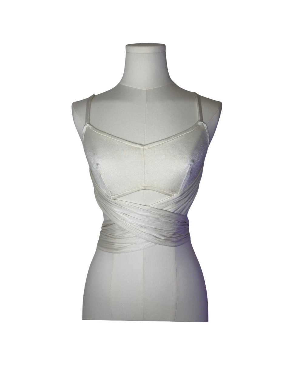 Dolce & Gabbana White Convertible Wrap Top