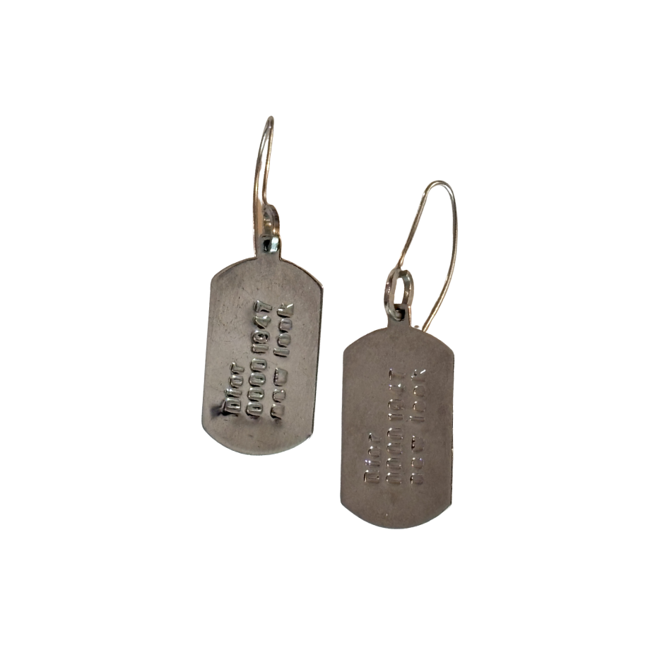 Christian Dior Dog Tag Earrings
