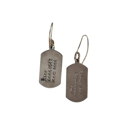 Christian Dior Dog Tag Earrings
