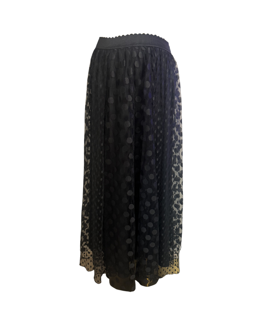 Blugirl by Blumarine Sheer Polka Dot Maxi Skirt