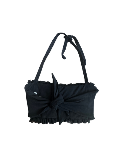 Molly Goddard Black Ruffle Bra Top