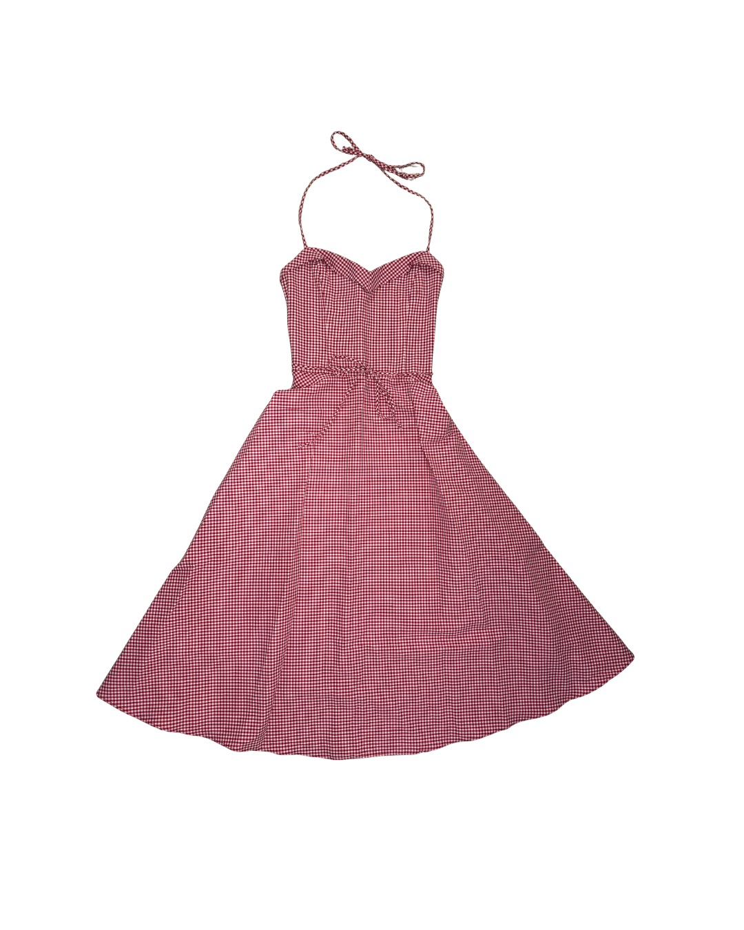 Betsey Johnson Red Gingham Midi Dress