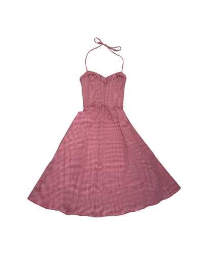 Betsey Johnson Red Gingham Midi Dress