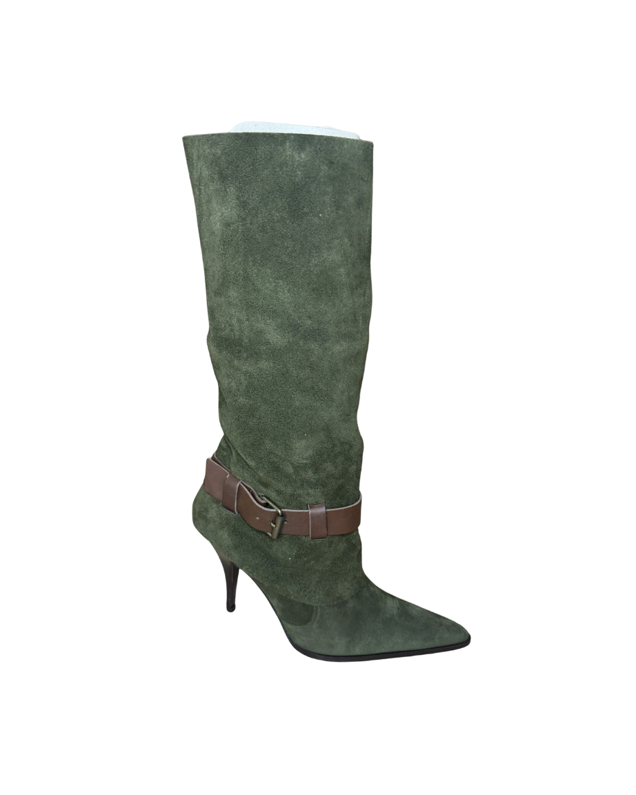 Dolce & Gabbana Green Suede Convertible Boots