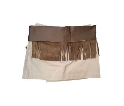Dolce & Gabbana Tan Fringe Mini Skirt
