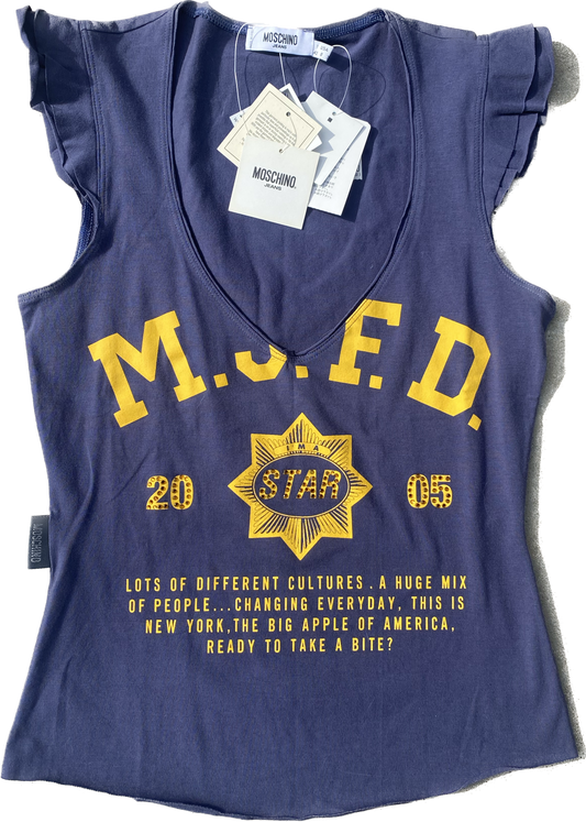 Moschino Jeans Bedazzled Top