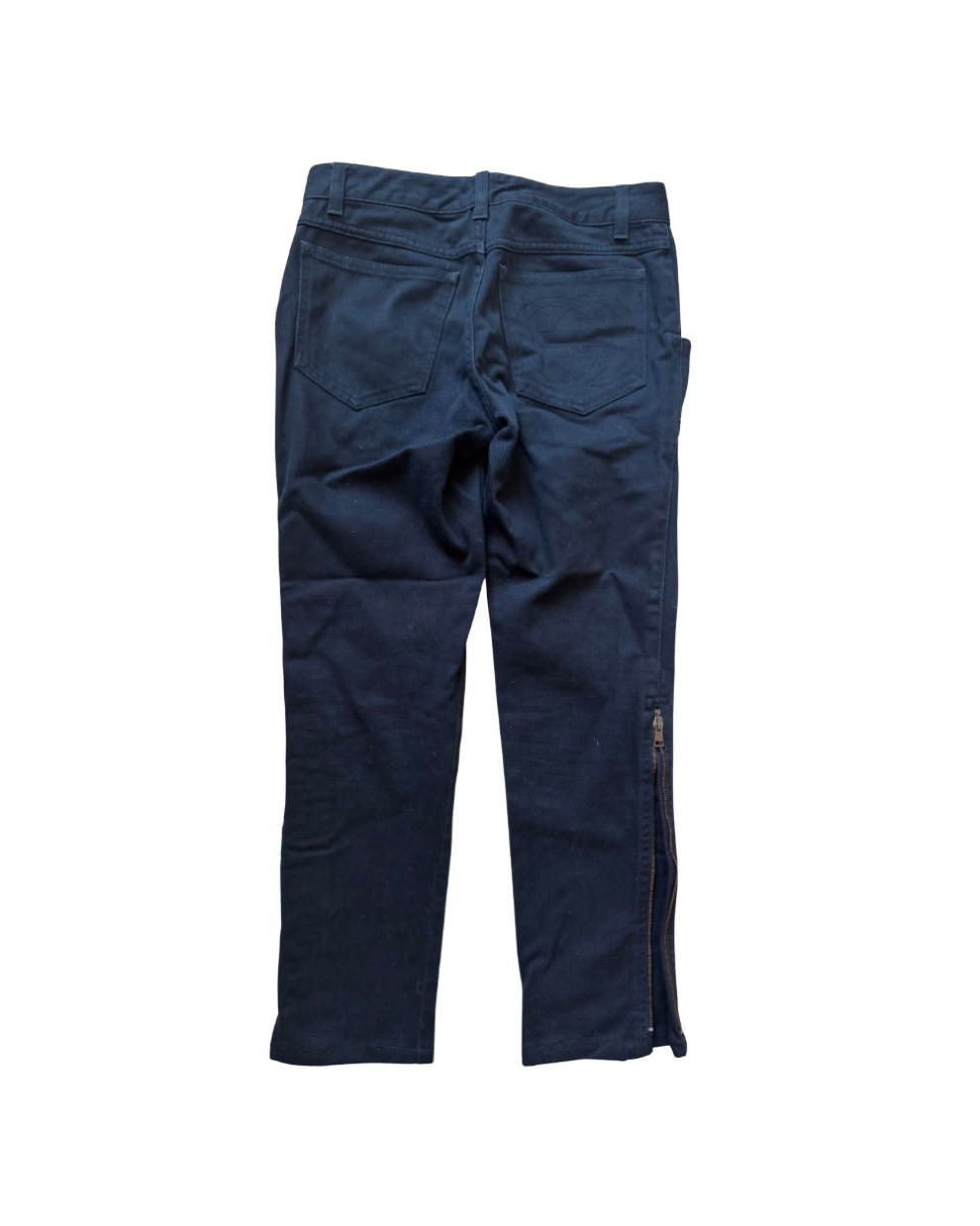 Gucci Black Zipper Logo Jeans