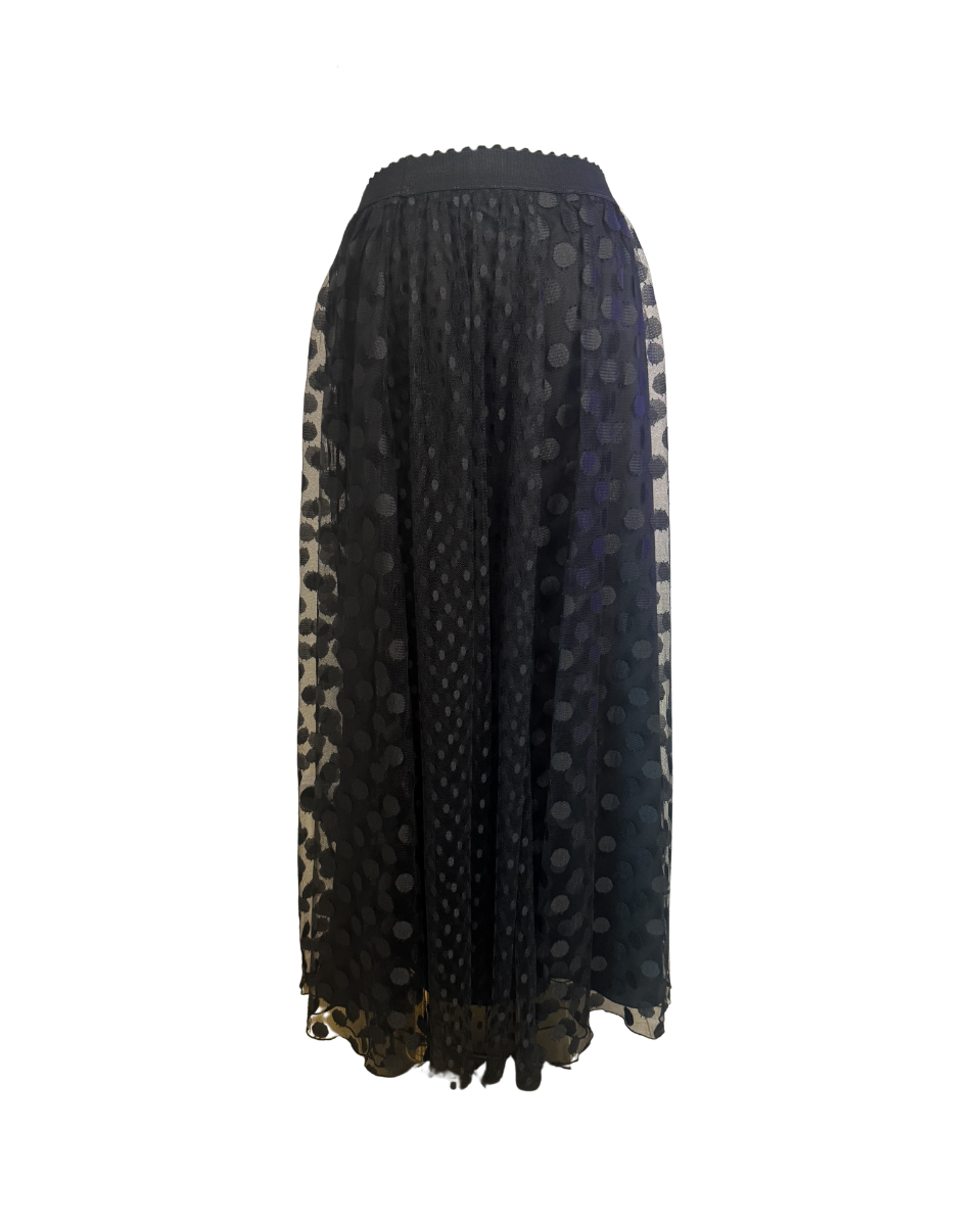 Blugirl by Blumarine Sheer Polka Dot Maxi Skirt