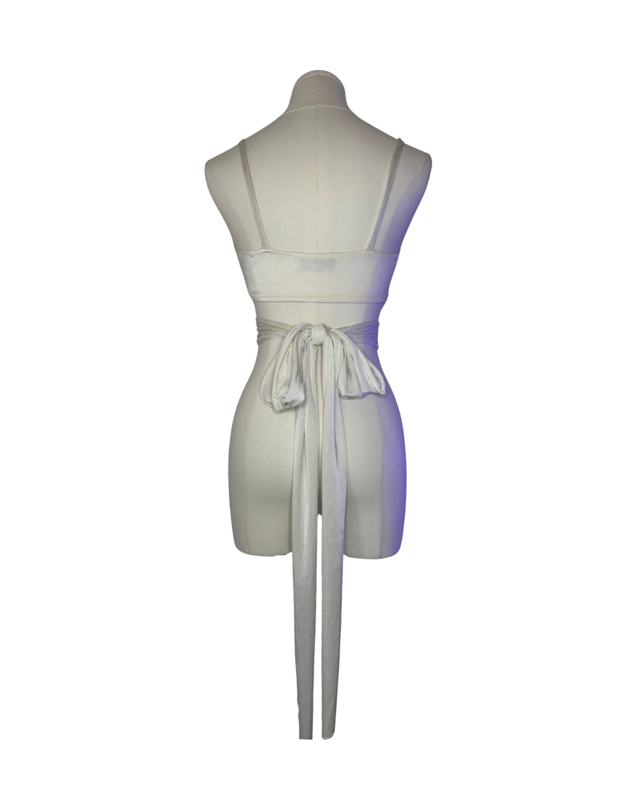 Dolce & Gabbana White Convertible Wrap Top