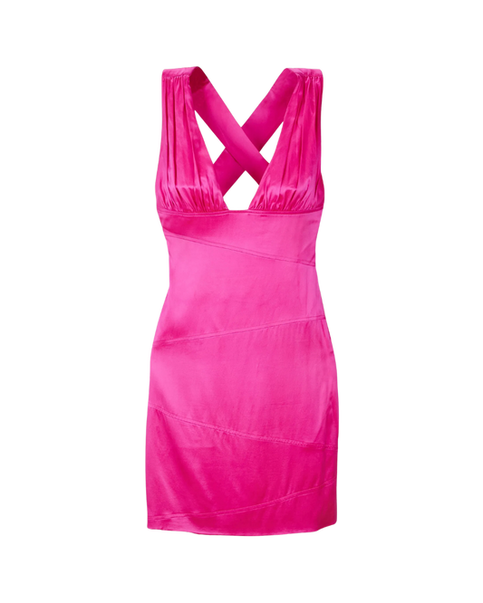 Versace Pink Silk Mini Dress