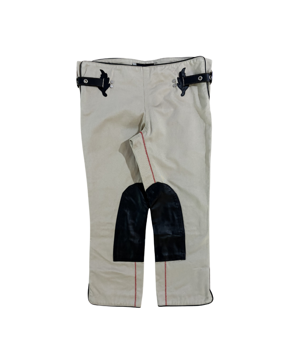 Dsquared² Capri Pants w/ Leather Details