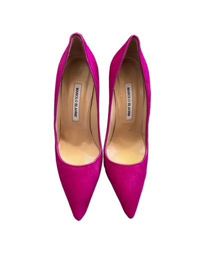 Manolo Blahnik Pink Pony Hair Pumps