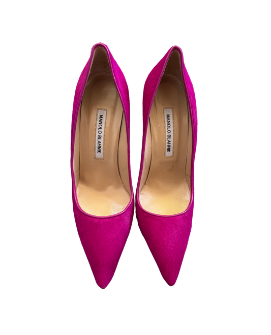 Manolo Blahnik Pink Pony Hair Pumps