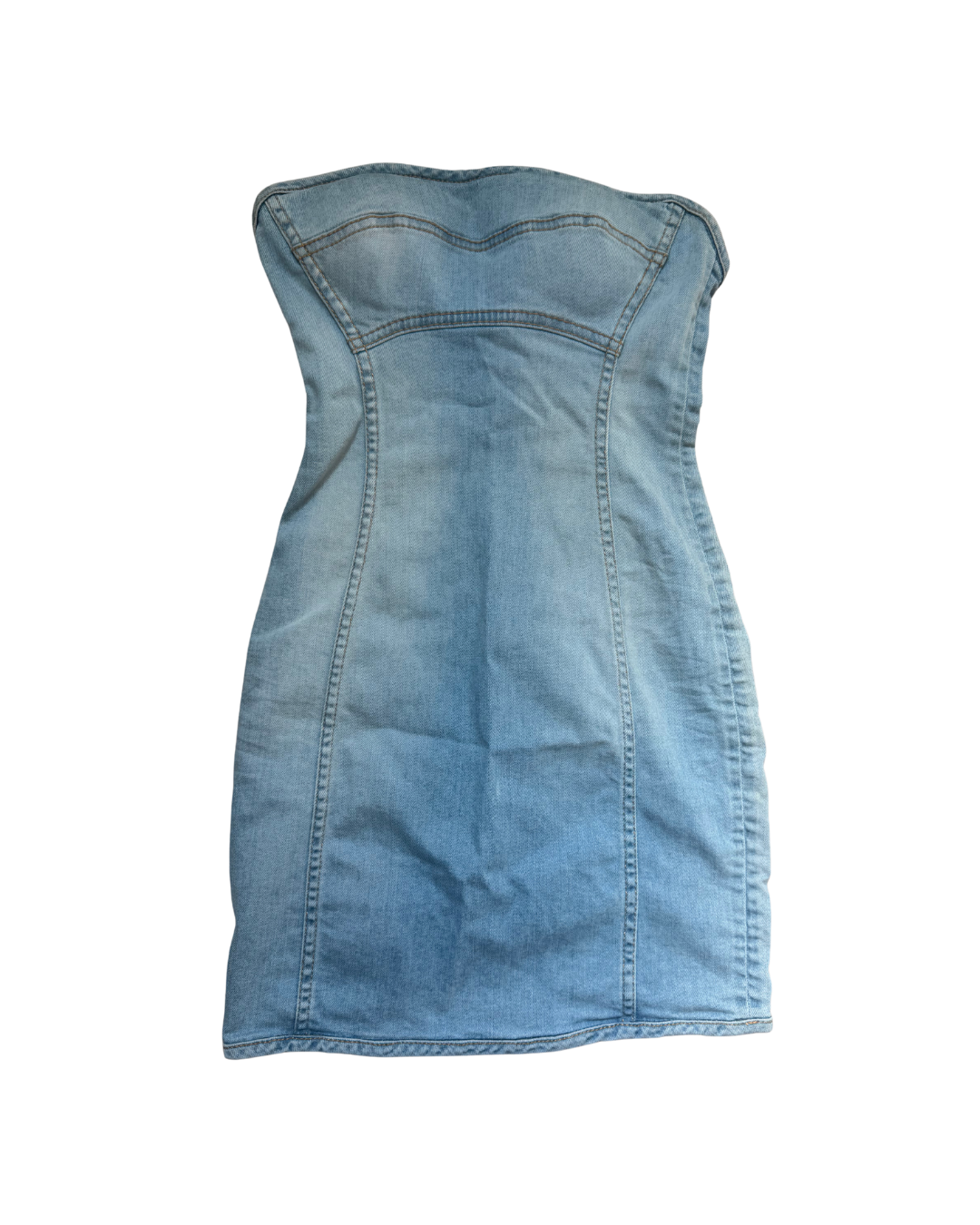 Dsquared² Strapless Denim Mini Dress