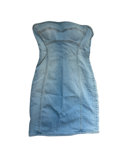 Dsquared² Strapless Denim Mini Dress