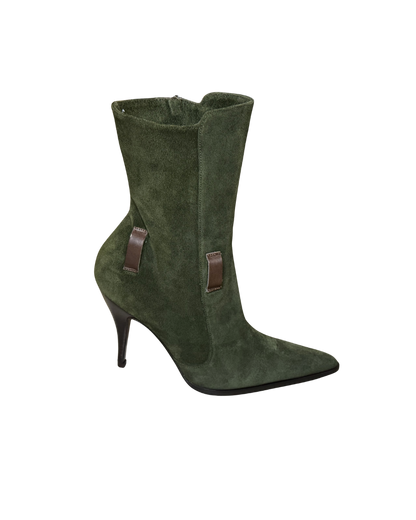 Dolce & Gabbana Green Suede Convertible Boots