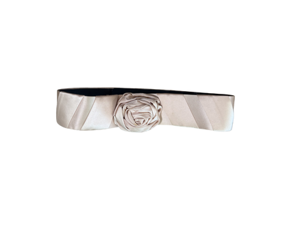 Blugirl by Blumarine Pink Satin Rosette Belt