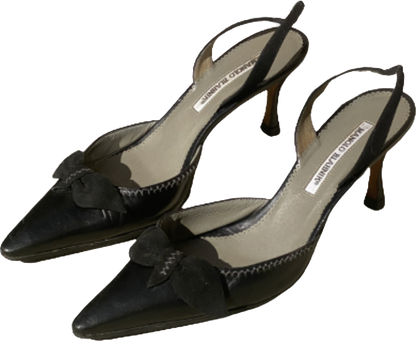 Manolo Blahnik Black Slingbacks