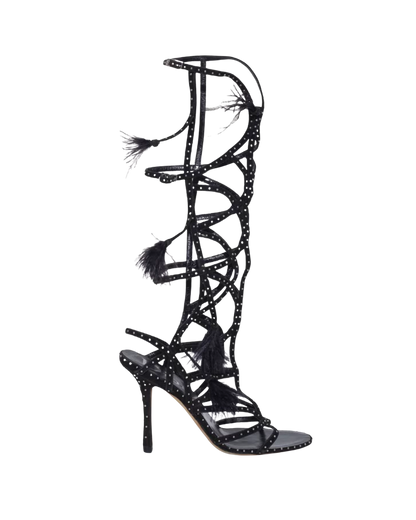Christian Dior Studded Gladiator Feather Heels
