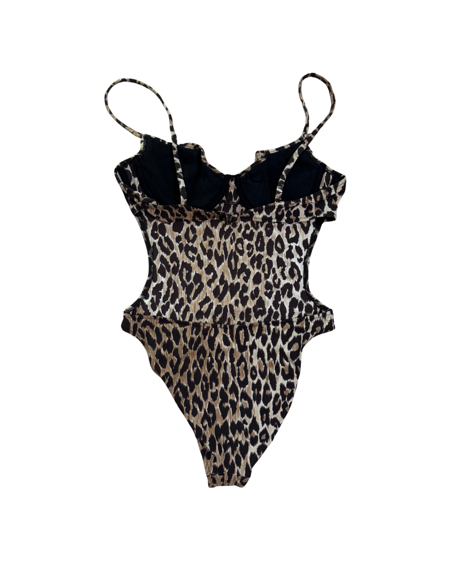 Dolce & Gabbana Backless Leopard One Piece Swimsuit