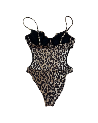 Dolce & Gabbana Backless Leopard One Piece Swimsuit