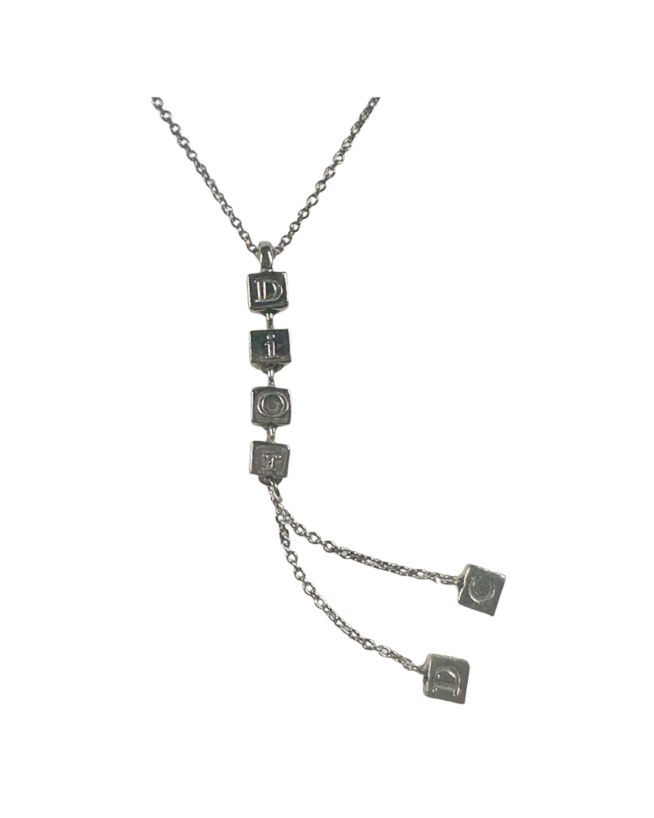 Christian Dior Cube Lavalier Necklace