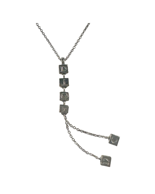 Christian Dior Cube Lavalier Necklace