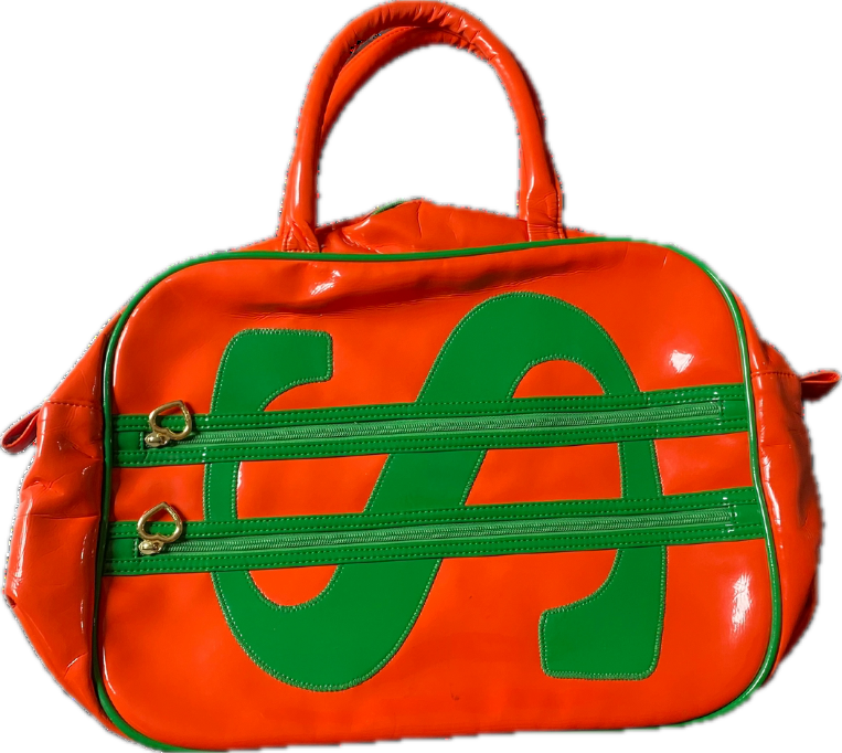 Moschino Money Sign Boston Bag