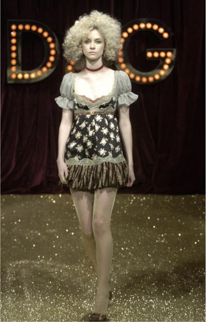 Dolce & Gabbana Mini Lace Detailed Dress