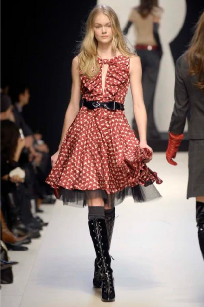 Moschino Pink Victorian Style Boots