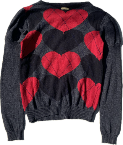 Dolce & Gabbana Plaid Heart Cardigan