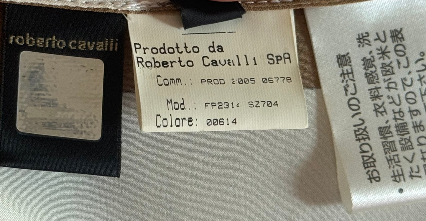Roberto Cavalli Silk Floral Skirt