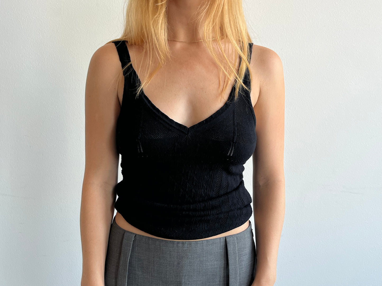 Dolce & Gabbana Knit Black Cami Top