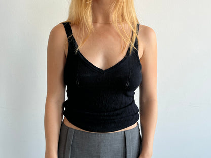 Dolce & Gabbana Knit Black Cami Top