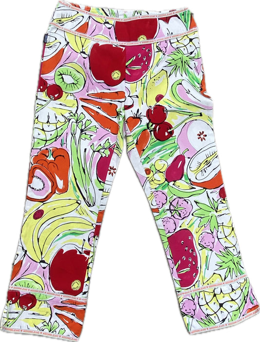 Moschino Jeans Fruit Printed Capris Pants