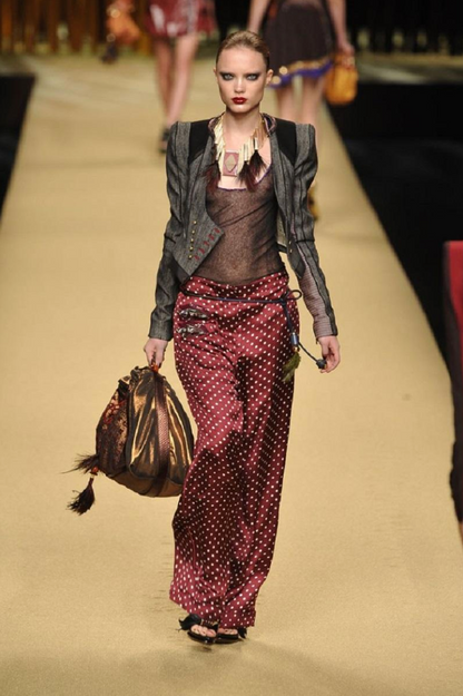 Louis Vuitton Denim Mixed Material Corset Jacket
