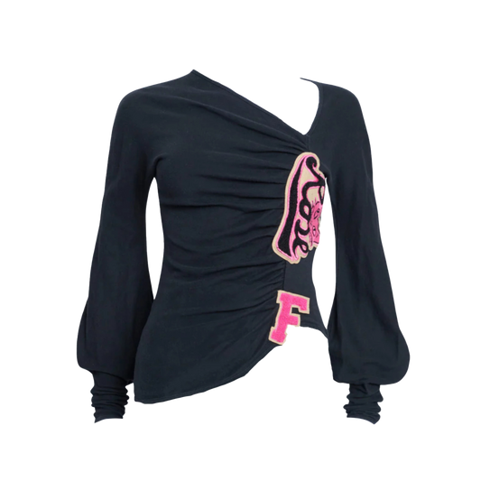 Chloé “Rose” Long Sleeve Varsity Top