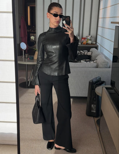 Gucci by Tom Ford Fitted Leather Jacket