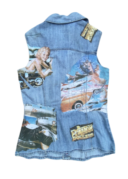 Dolce & Gabbana Denim Printed Vest