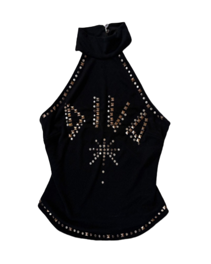 Dolce & Gabbana Spring “Diva” Studded Halter Top