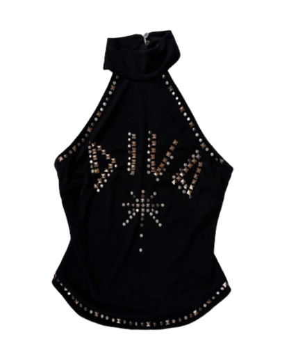 Dolce & Gabbana Spring “Diva” Studded Halter Top