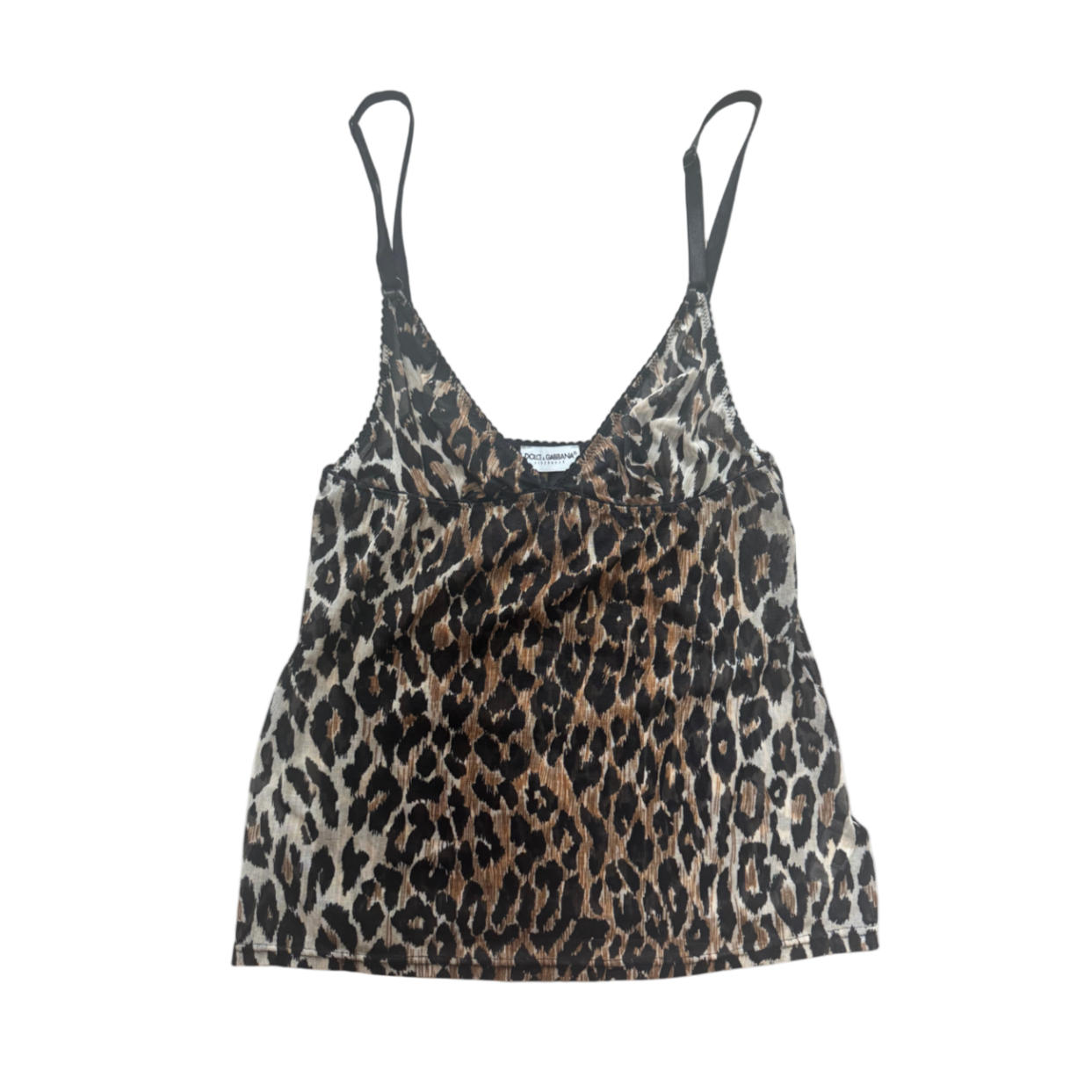 Dolce & Gabbana Leopard Mesh Top