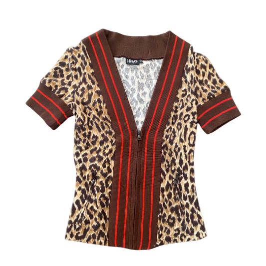 Dolce & Gabbana Leopard “Springtime Athletic” Top
