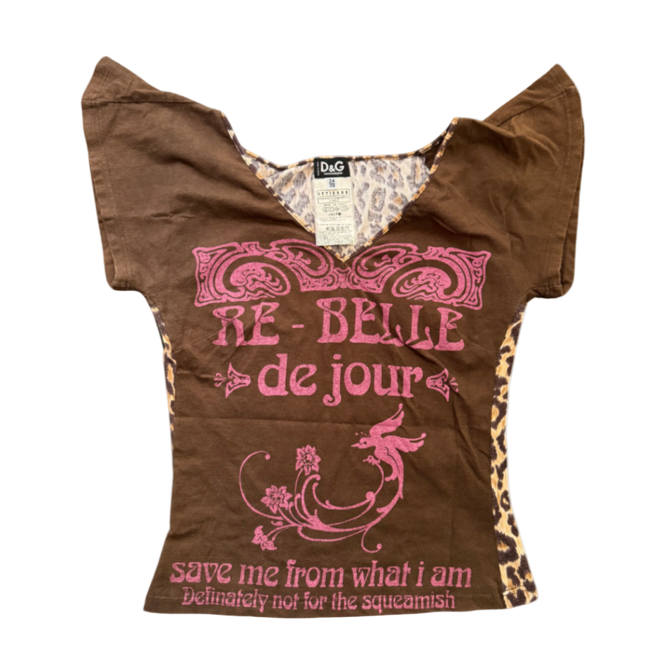 Dolce & Gabbana Leopard “Re-Belle” Top