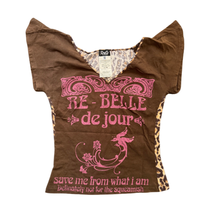 Dolce & Gabbana Leopard “Re-Belle” Top