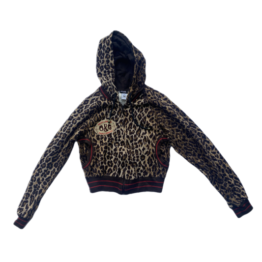 Dolce & Gabbana Leopard Zip Up Jacket