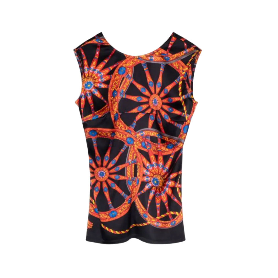 Dolce & Gabbana Printed Silk Top