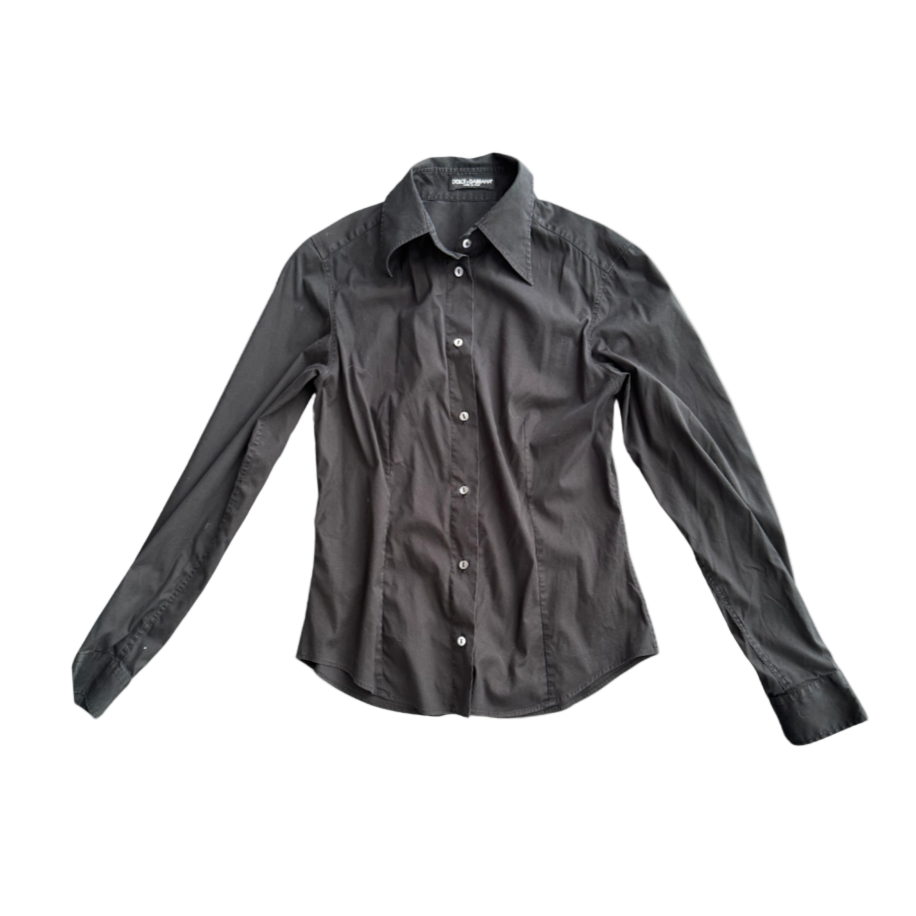Dolce & Gabbana Black Button-Up Top